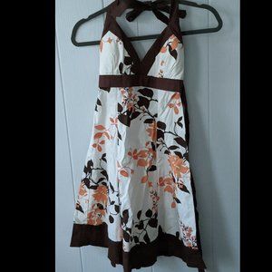 NWT Speechless Brown/White/Orange Flowers Dress